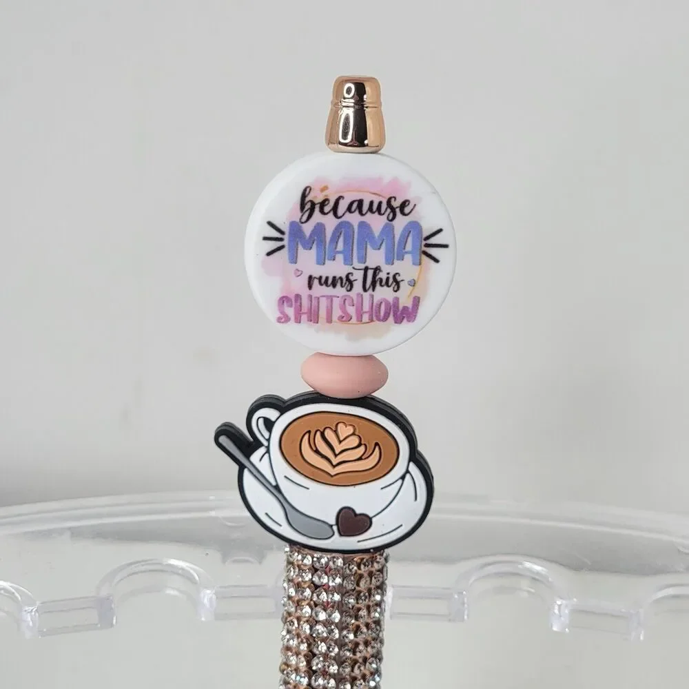Focal Funny Beaded Pen Coffee Because Mama Runs This Sh*t Show